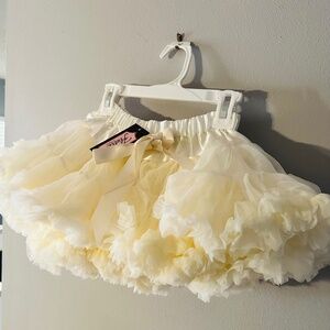 Fluffy Cream Light Lemon Tutu Skirt